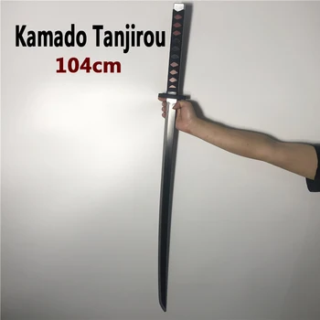 1:1 Kamado Tanjirou Sowrd 104 cm Demon Slayer Cosplay Anime Miecz Ninja Nóż Kimetsu no Yaiba Miecz Broń PU Gumowa Model