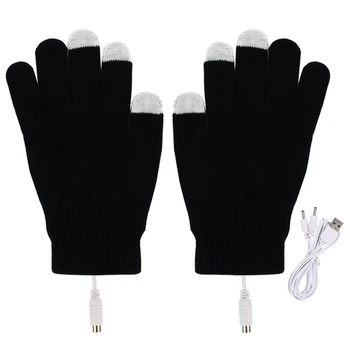 1 Para Rękawiczek Do jazdy konnej Z Podgrzewaną wodą, USB-Ładowanie, Ciepłe Rękawiczki Do Rąk, Zimowe Uliczne Dodatkowe Czarne