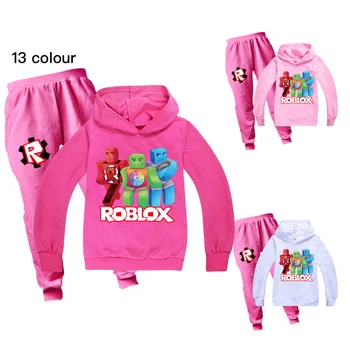 2021 Wiosenno-jesienny dla Dzieci zestaw Bluz z 3D print kawaii Robloxing dla dzieci, Bluza z wzorem dla chłopców, dla Dzieci z kapturem płaszcz, koszula, spodnie