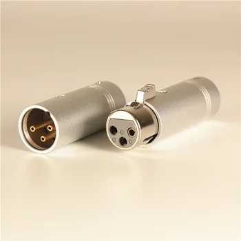2SZT 3-Pin Równowagę Męski Żeński XLR Złącze 3PIN Mikrofon Wtyk Adaptera Mikrofonu 24K Złotem Dla HI-FI Wzmacniacz Audio Mikrofon DIY