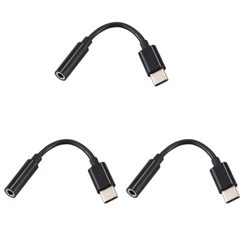 3X USB C do 3,5 mm Kabel-adapter do słuchawek /Gniazdo słuchawkowe, typ C 3.1 Męski port 3,5 mm Żeński stereo Audio jack Aux