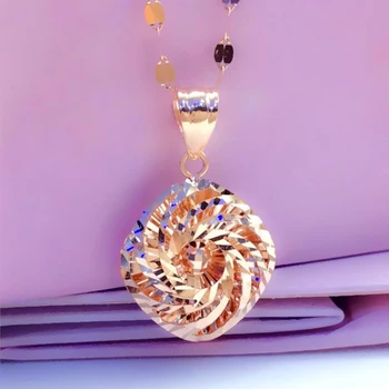 585 fioletowy złoty nowy genialny geometryczny kwiat wisiorek moda 14, różowe złoto naszyjnik dla kobiety wykwintne dekoracje ślubne prezent