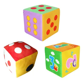 6 osób Trzecich Pluszowe Kostki Punktowe Kostki Edukacyjne Zabawki Edukacyjne Gry Kostki kostką Kwadratowe Klocki dla Małych Dzieci, Dziewcząt, Chłopców
