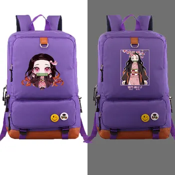 Anime Cosplay Kamado Nezuko Demon Slayer Plecak Wielofunkcyjny Studencka Torba O Dużej Pojemności Kolorowa Torba Do Laptopa Dla Dzieci
