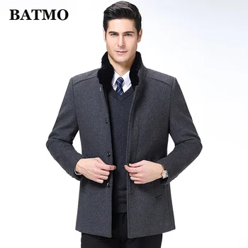 BATMO 2019, nowa dostawa, jesienno-zimowy wysokiej jakości wełny rów dla mężczyzn, męskie wełniane kurtki, ciepłe płaszcze, duże rozmiary M-XXXL, 8007