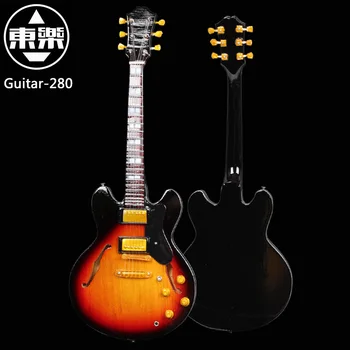Drewniana miniaturowy model gitary ręcznie guitar-280 Gitarowy wyświetlacz z pokrywą i podstawką (nie jest prawdziwa gitara! Tylko dla pokazu!)