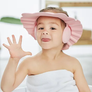 dziecięcy czepek regulowany kapturek do szamponu do mycia włosów, wanna dla dzieci daszek czapki tarcza wodoodporny ochrona uszu i oczu dziecięce kapelusze