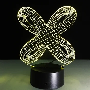 Geometryczny Akrylowy 3D lampka Nocna lampa Stołowa 7 Kolorów Zmieniających Lampa Nowość LedMillennium Falcon Oprawa Led dla dziecka na Prezent
