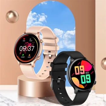 HD Ekran Smart-Zegarek Dla Mężczyzn Pełna Dotykowy Urządzenia Do Pomiaru Ciśnienia Krwi Monitor pracy Serca Dla Kobiet Fitness Wodoodporny SmartWatch z systemem IOS Android HT12