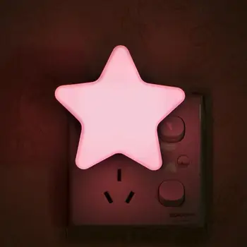 Led Mini-Gwiazdkowy Nocna Bezprzewodowe, Indukcyjne, Oświetlenie EU US Plug Prezent na boże Narodzenie Ozdoba Dziecięcego Sypialnie Korytarz Światła