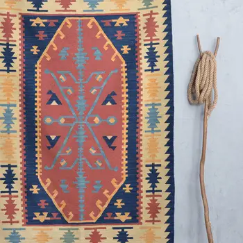 Marokański styl etniczny ręcznie z wełny KILIM sypialnia salon stolik sofa gabinet dywan gobelin gc137kli06yg2