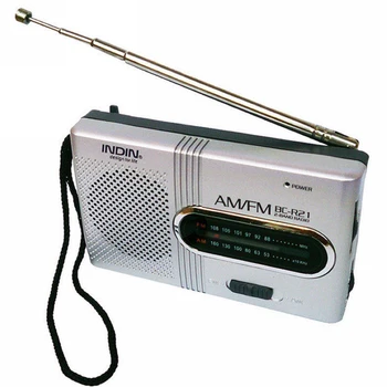 Mini-radio BC-R21 Przenośny AM FM Antena Teleskopowa Przewodnik Odbiornik Świata Radio Głośnik z podtrzymywaniem bateryjnym