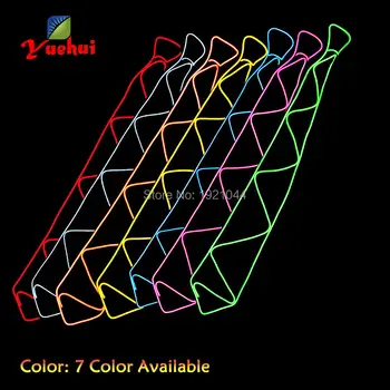 Modny Hip-hop Świecące Wieczorowe Biżuteria EL Wire Świecące Krawat LED Neon Fluorescencyjne Krawat Sprzedaż Hurtowa Towarów 30 szt.
