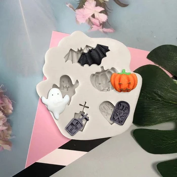 Nawiedzony dom Halloween Silikonowa Forma Czekoladowa Krówka Kremówki Ciasteczka Ciasto Biżuteria Narzędzia Do Pieczenia DIY Żywicy Rzemiosło