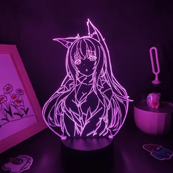 Nekopara Anime Figurka Kokos 3D Led RGB lampki Nocne Na Urodziny Słodkie Prezenty Gra Stolik nocny Do Sypialni Manga Stół Dekoracja Stołu