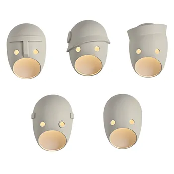 Nordic Kreatywny Maska Led kinkiet Dekoracyjna lampa salon tapety Ścienne dla hotelu Kinkiety Oświetlenie Domowe