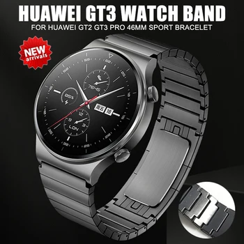 Oryginalny Pasek ze stali Nierdzewnej dla Huawei Watch GT3, GT2 Pro 46 mm 22 mm Pasek do Sportowych zegarków Samsung Gear S3 Watch 3 Zawiasy Seik