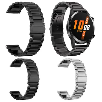 Pasek ze stali Nierdzewnej dla Huawei Watch GT2 46 mm Inteligentny Zegarek Watchband Bransoletka montre de Correa de reloj pasek do zegarka