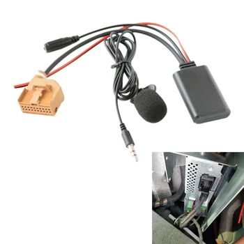 Samochodowy Bluetooth 5,0 Aux Kabel Mikrofon zestawu Głośnomówiącego Telefon Bezpłatne Połączenia AV/AV2 Adapter A6 A8 Q7 MMI-2G