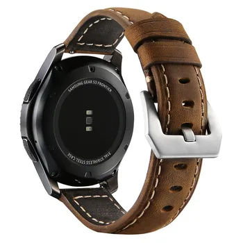 Samsung Galaxy Watch 46 mm Pasek 22 mm Premium Vintage Crazy Horse Pasek Ze Skóry Naturalnej dla Samsung Gear S3 Frontier Classic