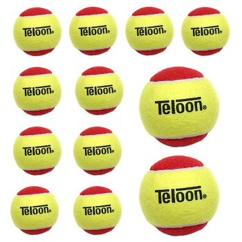 Teloon Czerwone Duże Piłki Tenisowe Miękka Dekompresja Przejścia 75% dla Początkujących w wieku Powyżej 5 Lat dzieci Dzieci Ćwiczą Piłki tenisowe