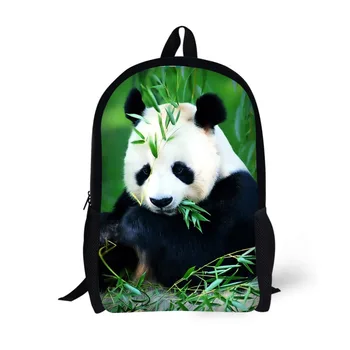 Torby szkolne dzieci plecaka drukowania pandy torby szkolne dla nastolatek Plecaki plecaka laptopa 17 cali