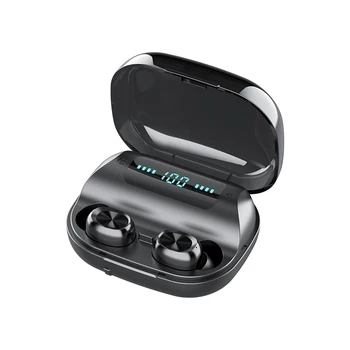 TWS 5,0 Bezprzewodowe Słuchawki Bluetooth z Mikrofonem Sportowe Wodoodporne Hi-FI Stereo Słuchawki redukujące hałas Słuchawki LED Power