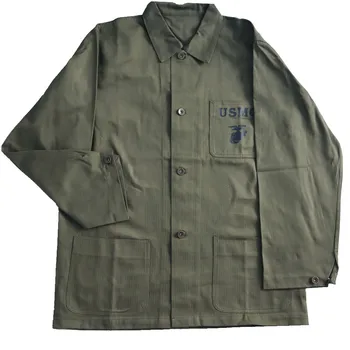 USMC MARYNARKI wojennej Piechoty Morskiej Codzienne Płaszcz Replika WW2 Armii USA Amerykański HBT Bieżnia Kurtka Softshell Dla Mężczyzn