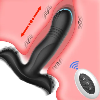 Wpływ Wibrator Prostaty Anal Łączącego Wtyk Stymulacja Punktu G G-Spot 10 Tryb Dildo Kobiet Pochwy Masturbacja Pary Sex-Zabawki Dla Dorosłych