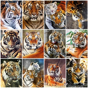 ZOOYA 5D DIY Diamentowa Malarstwo Tygrys Pełna Kwadratowy Diament Haft Zwierzęta Rhinestone Obraz Mozaika Sprzedaż Dekoracji wnętrz Prezent
