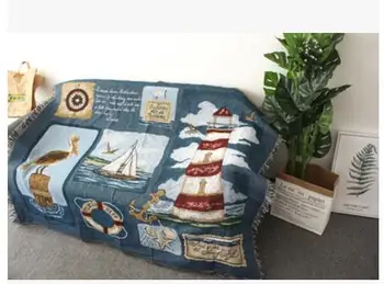 Śródziemnomorskie koc bawełniany pled rzut etui na kanapie pędzel ozdobny koc dywan retro dywan kanapą gobelin
