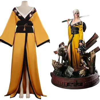 Цири Cosplay Kostium Dzikie Kimono Stroje Halloween Kostium Karnawałowy Dla Dorosłych Kobiet Dziewczyn
